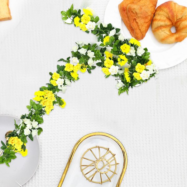 2 stk. Blomstkrans Kunstig Rosekrans, Kunstig Blomst