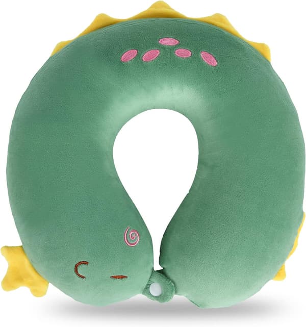 Dinosaurie, resekudde, tecknad djur nackkudde, memory foam