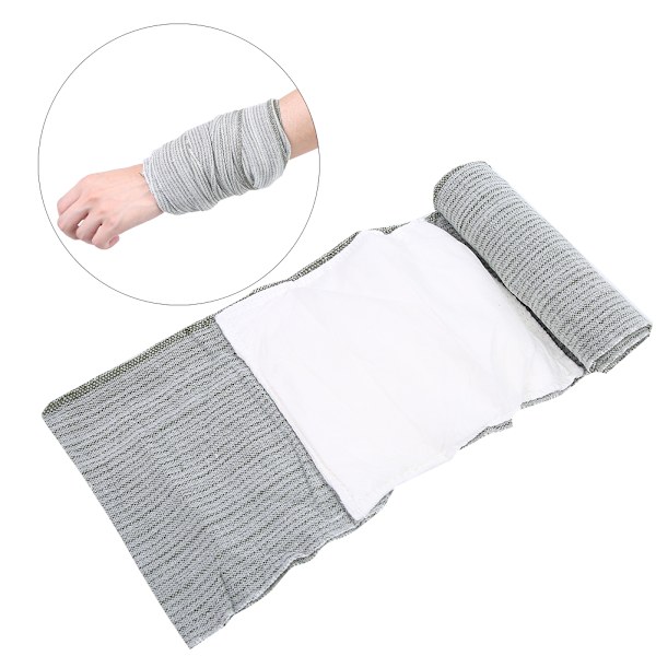 Elastisk bandage för utomhusnödsituationer, sportsskador, blödningsbehandling, bandageomslag, 6 tum