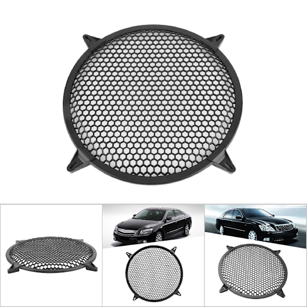 Bil Audio Plastik Mesh Dæksel Woofer Højttaler Modifikation Beskyttelse Guard 12 tommer