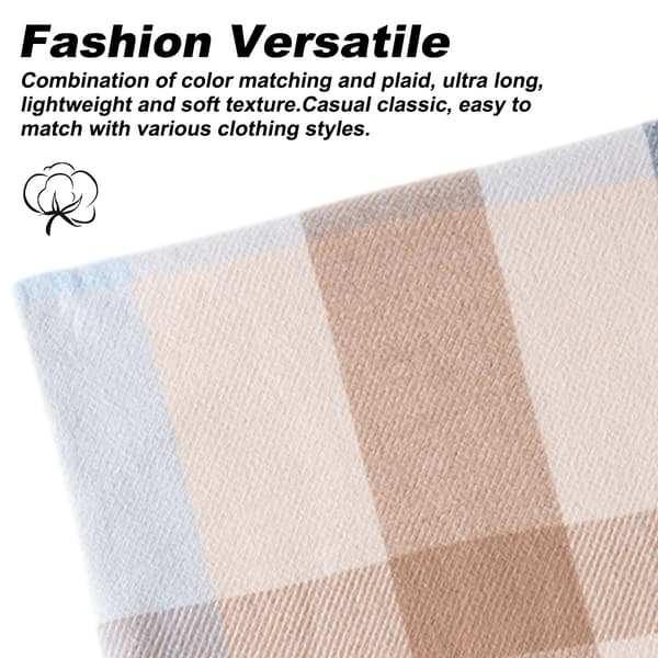 Lang plaid tæppe til kvinder, chunky oversized vinter/efterår varmt tørklæde, stort plaid tørklæde wrap