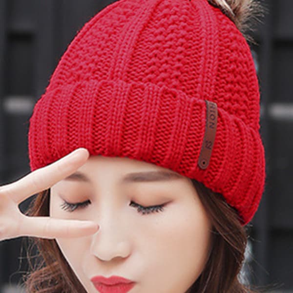 Hue beanie snowski vinter strikket uld skull hat