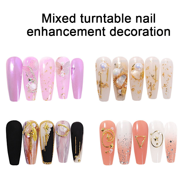 Neglecharms med flad bagside - Rhinestones