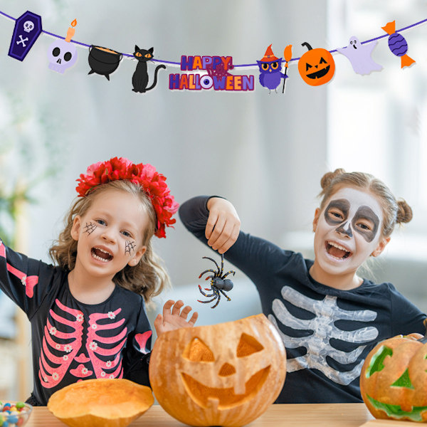 2 stk. Halloween Hængende Banner - Halloween Party Banner til
