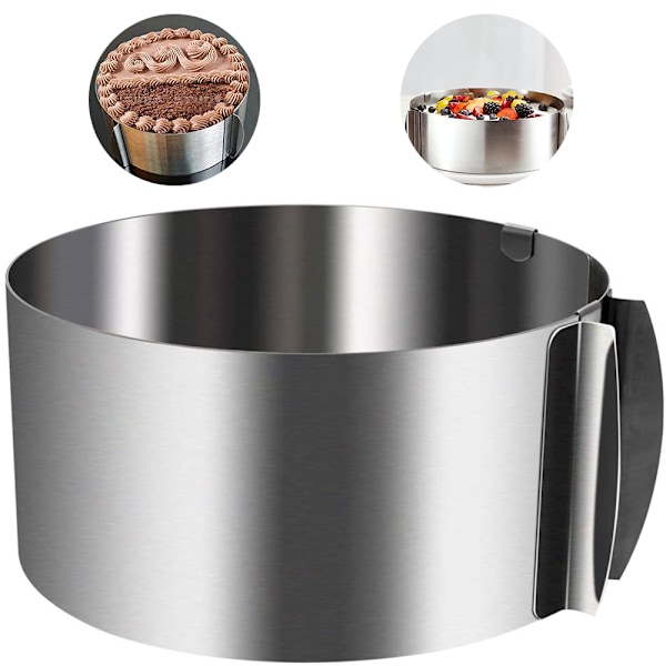 Kage Ring 6 til 12 Tommer Justerbar Rund Rustfrit Stål Kage Mousse Form Ring Bageudstyr Kage Dekoration Form Bage Ring