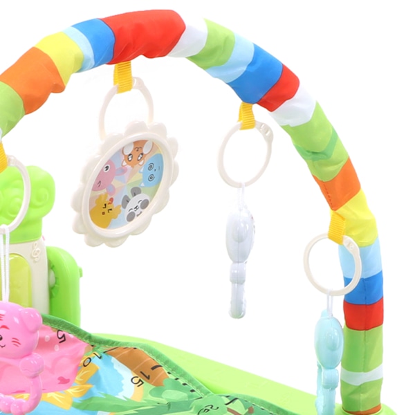 Babygym Lekematte Multifunksjonell Tidlig Utdannende Musikksparkespeil Gym Matte for Nyfødte Spedbarn Småbarn