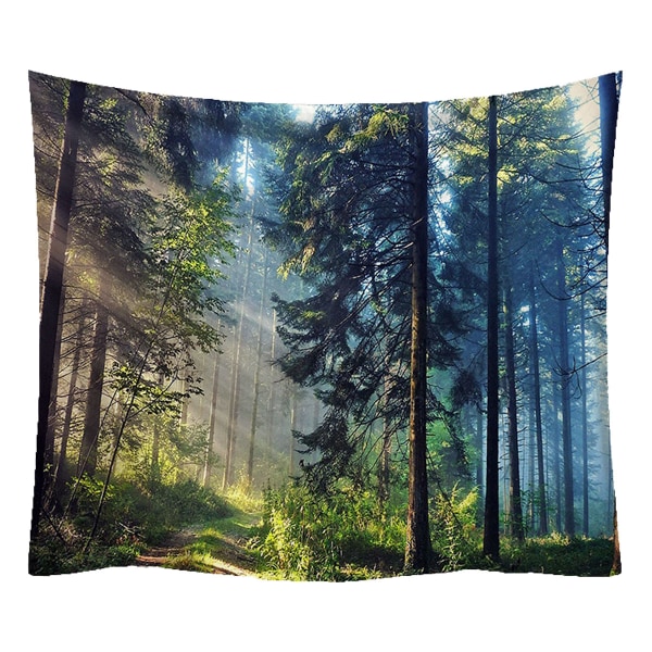 Nature Tapestry Misty Tree Tapestry Jungle Creek Psychedelic Lan