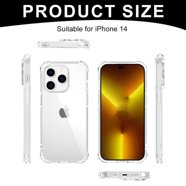 Transparent TPU Cover til iPhone 14 – Stødsikker