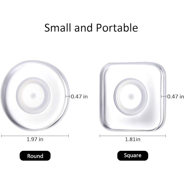 4 stk Nano-lim Casual Telefonholder Nano Magic Stickers Gel Pad Gjenbrukbar Magic Paste uten spor PU for hjem, bil, kontorlagring (hvit)