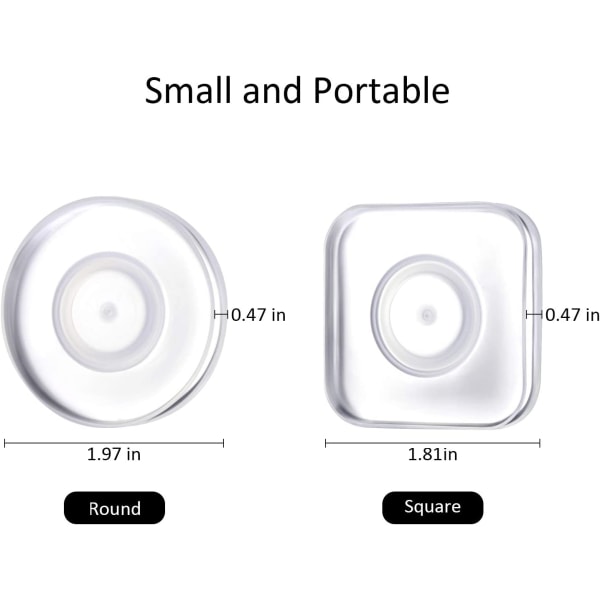 4 Stykker Nano Pasta Afslappet Telefonholder Nano Magic Stickers Gel Pad Genanvendelig Magic Pasta Ingen Spor PU til Hjem, Bil, Kontor Opbevaring (Hvid)
