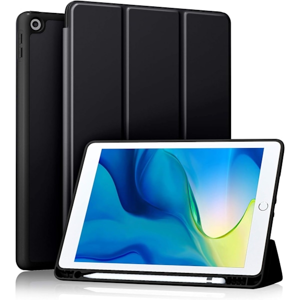 Fodral Kompatibelt med iPad 10,2 tum 2021/2020 iPad 9:e/8:e generationen & 2019 iPad 7:e generationen med pennhållare, skyddande fodral med mjuk TPU