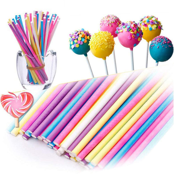 100 st lollipop-pinnar, marshmallow-pinnar, livsmedelssäkerhet kreativ multifunktionell lollipop sugpinnar 150*3,5 mm