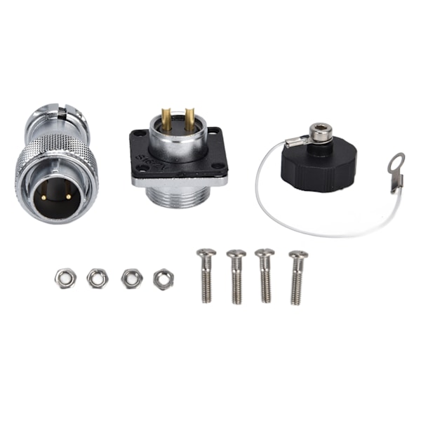 2-polig metallflygkontakt-adapter Vattentät zinklegering WS16 flygkontakt AC 500V