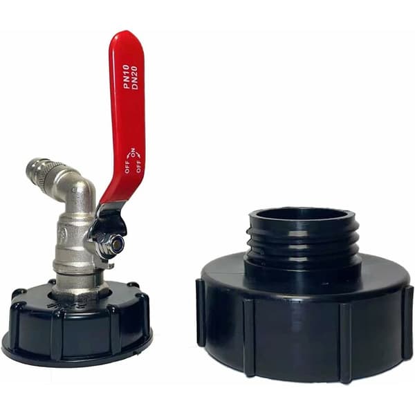 1 stk. Vandhane Tankforbindelse 1000L IBC Tank Adapter Tank Adapter S10