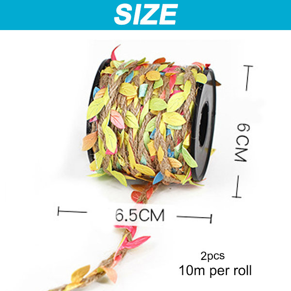 20M Snöre Grön Blad Jute 5MM Rep Hampa Jutesnöre