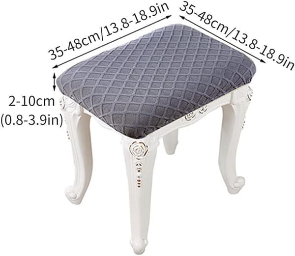 Elastiska Rektangulära Barstolsöverdrag Stretch Vanity Stolsöverdrag