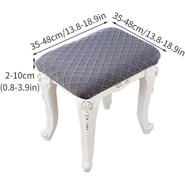 Elastiske rektangulære trekk til barkrakker, stretch Vanity Stool Cove