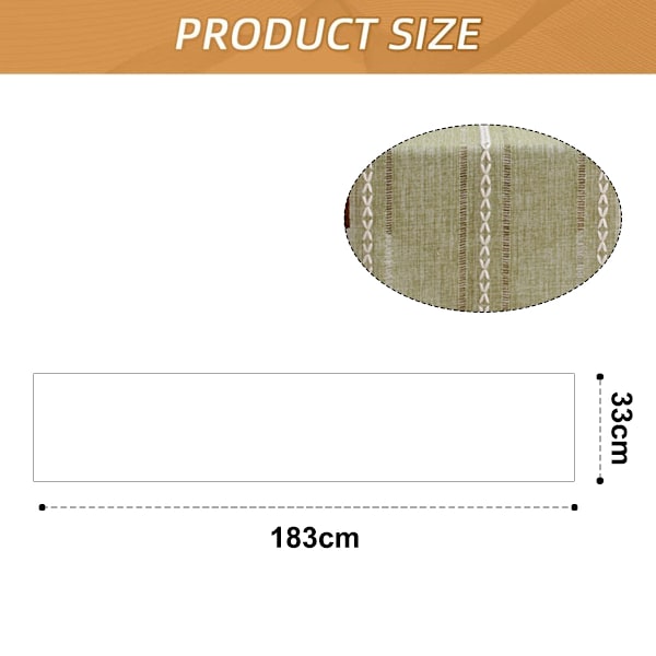 13 x 72 tuuman pitkä maalaistyylinen pöytäliina boho-tyyliin, käsintehty