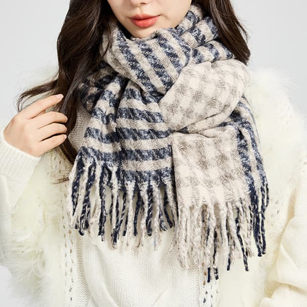 Hals Skjerf Rutete Vinter Skjerf Klassisk Varm
