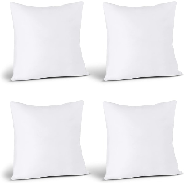Inlägg för slängkuddar (förpackning med 4, vit) - Säng och soffa