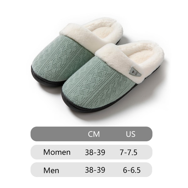 Women's Slip on Fuzzy House Slippers Memory Foam Slippers Scuff