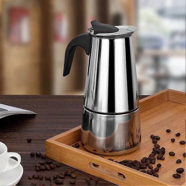 Kaffekanne i rustfritt stål Mokka Kaffe Latte Filter Komfyr Kaffetrakter Filter Drikkeverktøy 2