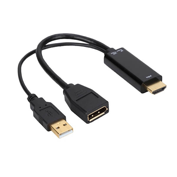 4K 10MB/S Multifunktionel HD Display HDMI til DP Konverter Adapterkabel