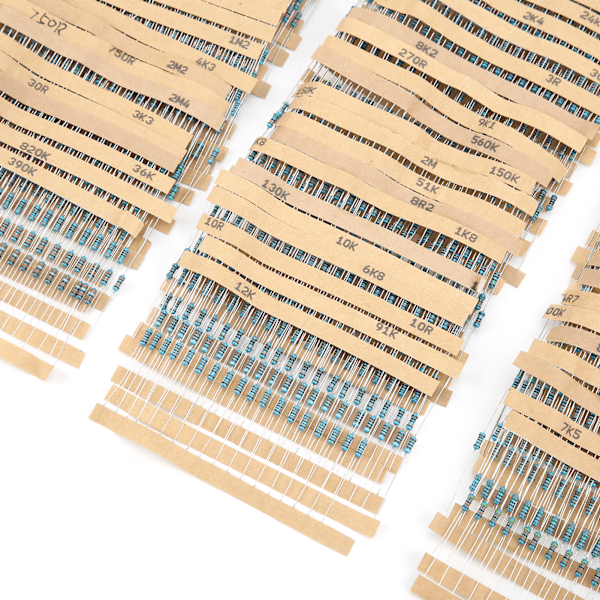 3120 stk Metallfilm-motstandskit 156 verdier Beskyttelsesassortert sett Elektroniske komponenter 1/4W