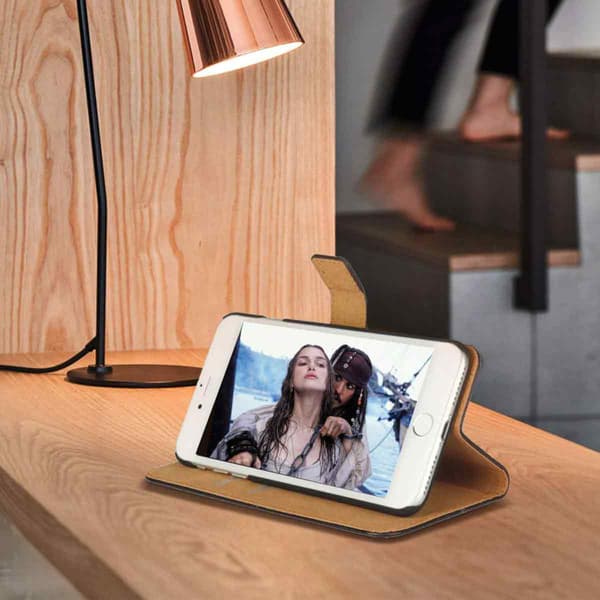 iPhone 11 Pro Max - Wallet Case i Ægte Læder - Vælg Farve! Sort