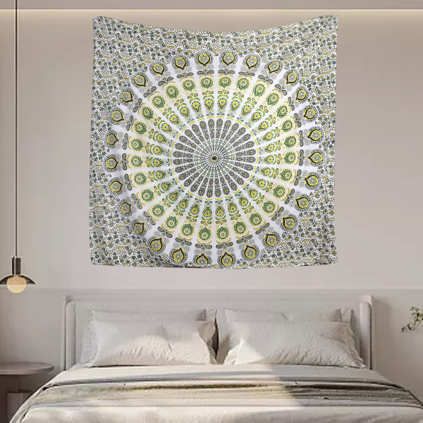 Mandala vägg Hängande blommiga guld sängkläder gobeläng printed hangin