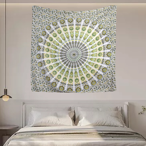 Mandala väggbonad blommig guld sängkläder gobeläng tryckt hängande