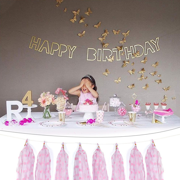 30 kpl Paper Tassel Banner - Piste Tassel Garland