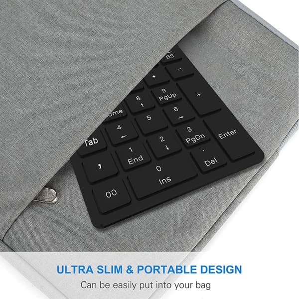 Trådløst Numerisk Tastatur Bluetooth 27 Taster Sort Hurtig Dataoverførsel Gaming Tastatur Understøtter Genvejs Taster til Bærbar Computer Tablet