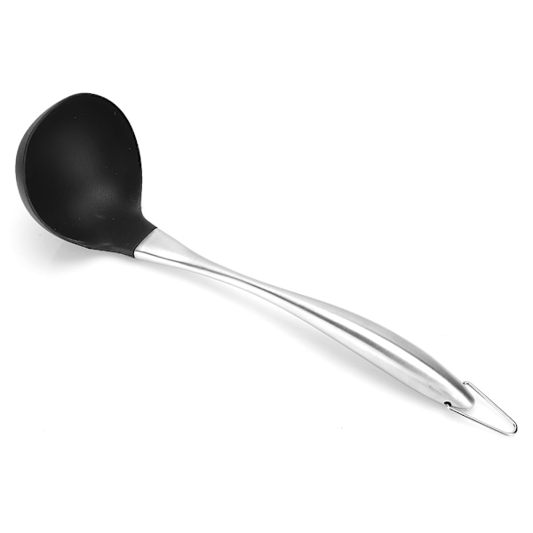 Viktigt Köksredskap, Rostfri Slev med Flexibel Silikon, Säkerställer Repfri Användning på Kokkärl för Non-Stick Kompatibilitet och Ergonomi