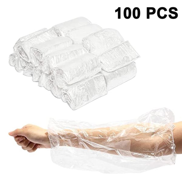 100 pcs Sleeve Protectors, Dustproof Plastic Forearm Protection