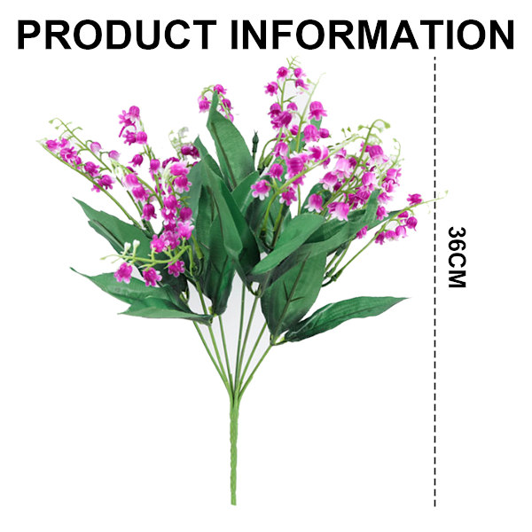 2 buketter konstgjorda blommor utomhus UV-beständiga konstgjorda blommor