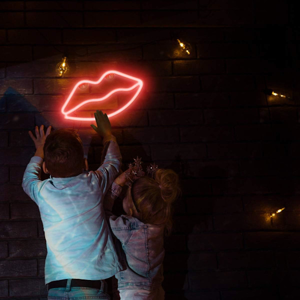 Neonskylt Neonskylt Väggdekor Neonlampor för Sovrum Batt