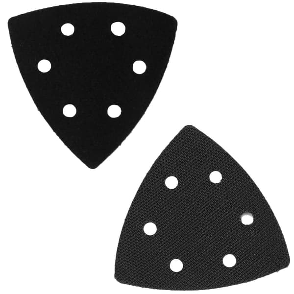 2-pack Triangulära Slipplattor, 6-Håls Kardborre Slipplatta för PDA 180, PDA 240, GDA 280 E Tillbehör (93x93x93mm)