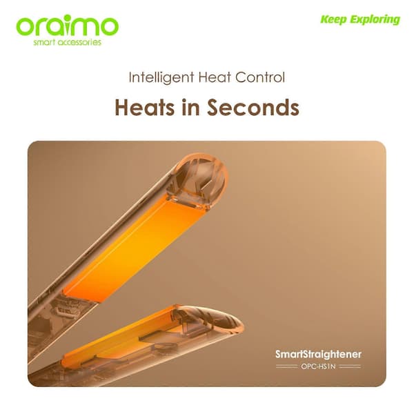 Oraimo Smart Straightener Värmekontroll Multi-styling LED Digital Display Plattång