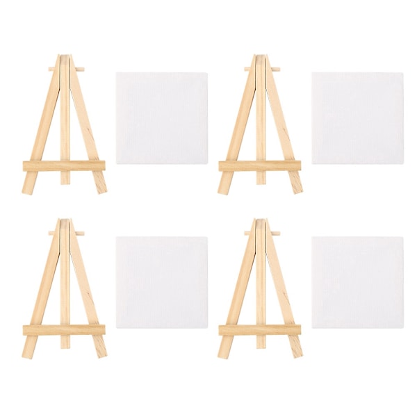 Mini lerret tre staffeli sett for kunstmaling tegning håndverk bryllup hjem dekorasjon
