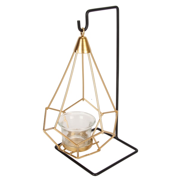 Geometrisk hängande ljusstake display stativ ljusstake kopp legering värmeljushållare bordsdekoration