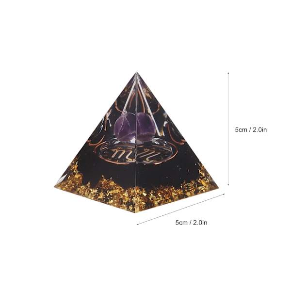5 cm Pyramid Positiv Energi Healing Kristall Pyramid Meditation Organisk Sten Pyramid Zodiak Energi Generator Skorpion