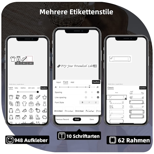 P12 Mini Bluetooth -tarra-asema, itseliimautuvat tarrat, yhteensopiva iOS- ja Android-puhelimien kanssa, lämpötulostin kotiin ja toimistoon