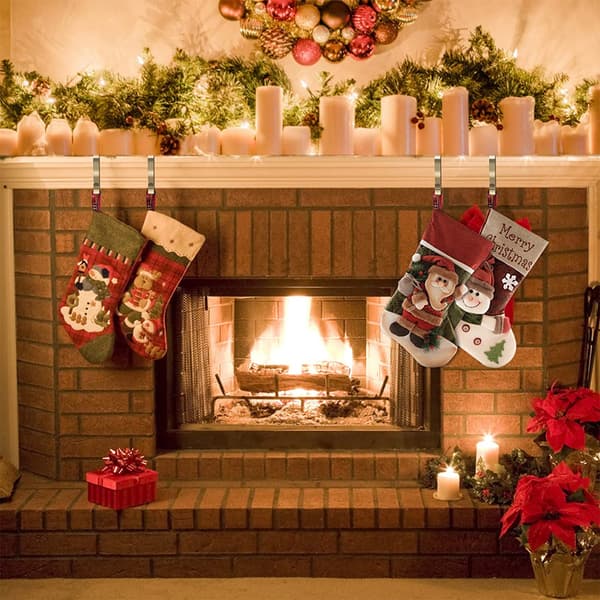 Julstrumphållare för spiselkrans, för julgransprydnad hemma vid julfesten style 2
