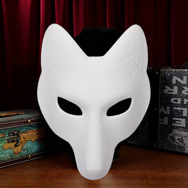 Kettu-naamio Japanilainen Kabuki Kitsune-naamiot PU-naamiot Miehille ja Naisille