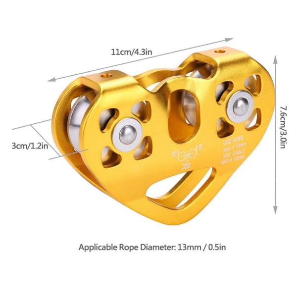 Talje Dobbelt Hastighet Dobbel Trolley Redningsklatring Dobbel Talje
