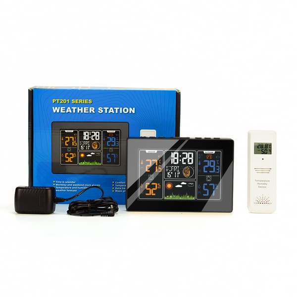 Pt 201c Digital Termo-Hygrometer Smart Väderstation med Snooze