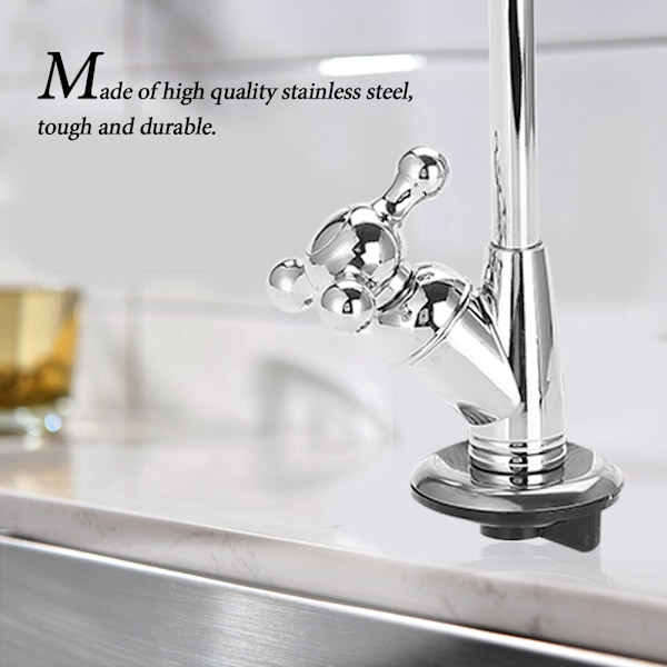 Elegant Design Dricksvattenkran, Krompläterad Rostfri Stål Omvänd Osmos Kran, Kompatibel Med Vattenfiltersystem Under Diskbänk Och