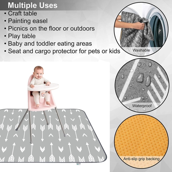 Barnstol/pysselmatta, tvättbar stänk Proof matta, vattentät och