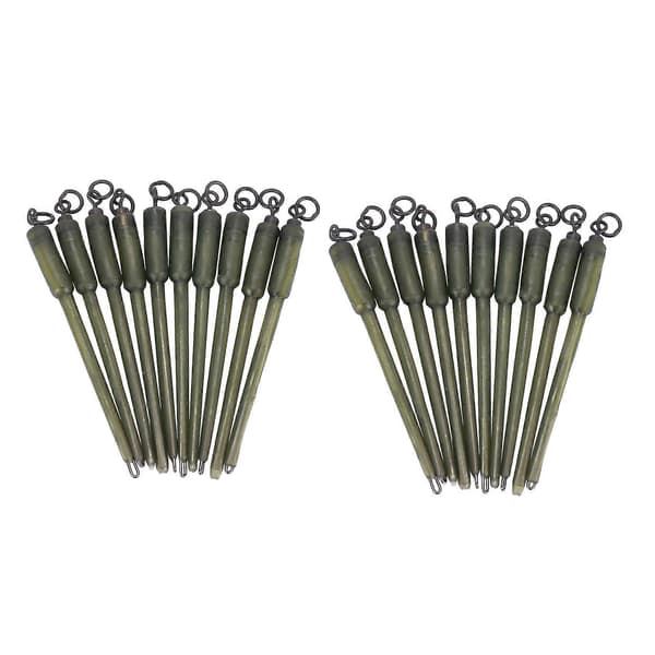 20 stk Karpefiske Koblingsvirvler PVA-rørposer Stangfester Solid Bag Stangfester Blyinnsats Endeterminal T